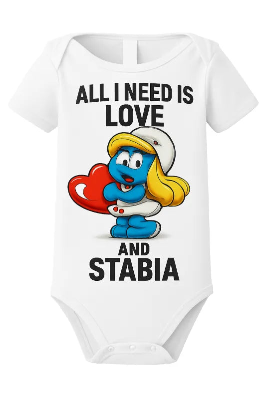 Heartfelt Blue: Love-Inspired Print Collection - Infant Short Sleeve Bodysuit