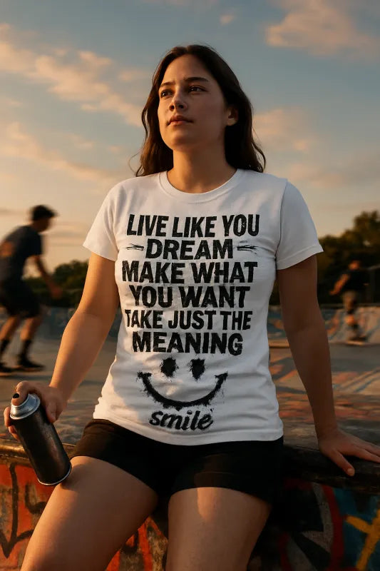 Dream Rebel: Live Bold, Create Freely - Women's Soft Style Fitted T-Shirt