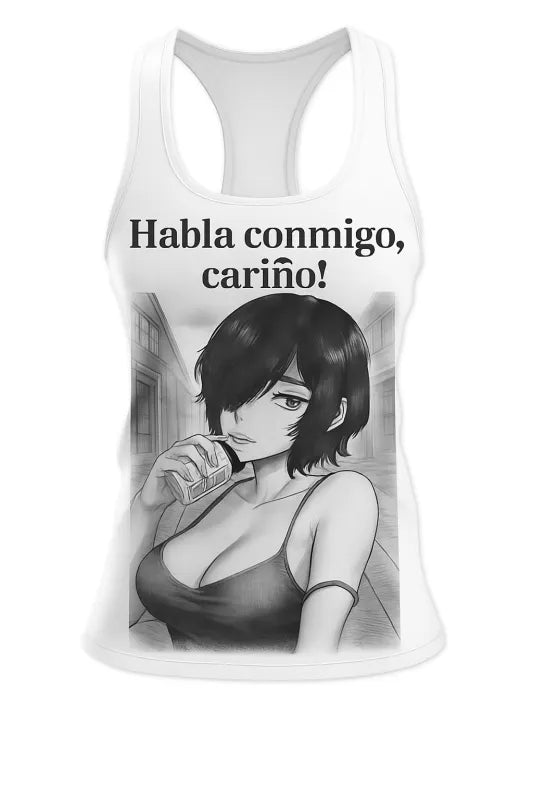 Whispered Streets: Manga Monochrome Magic - Women's Ideal Racerback Tank