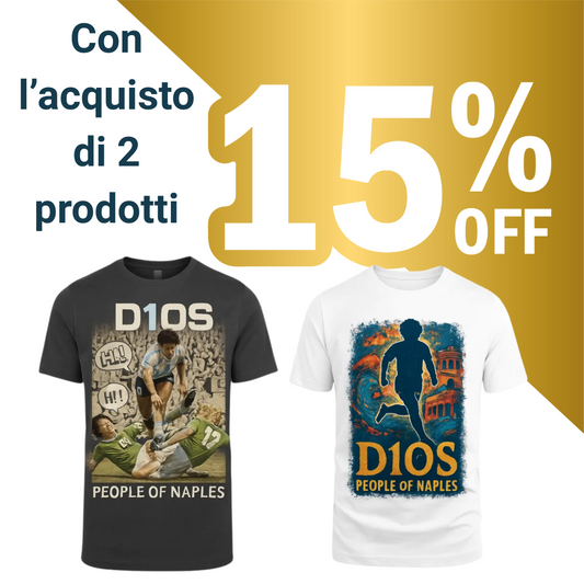 Offerta sconto del 15% per acquisto di 2 prodotti a scelta